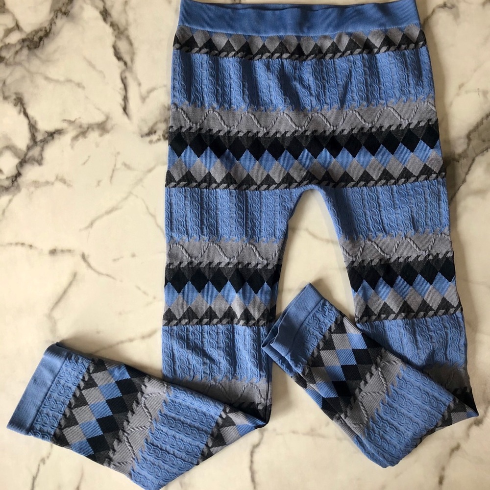 One Step Up Blue Geometric Girl’s Leggings 14/16